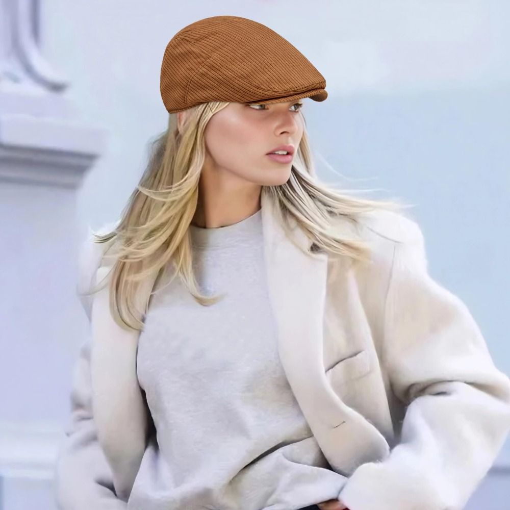 Retro Solid Color Corduroy Ber - огляд і ціна Newsboy Cap Ivy