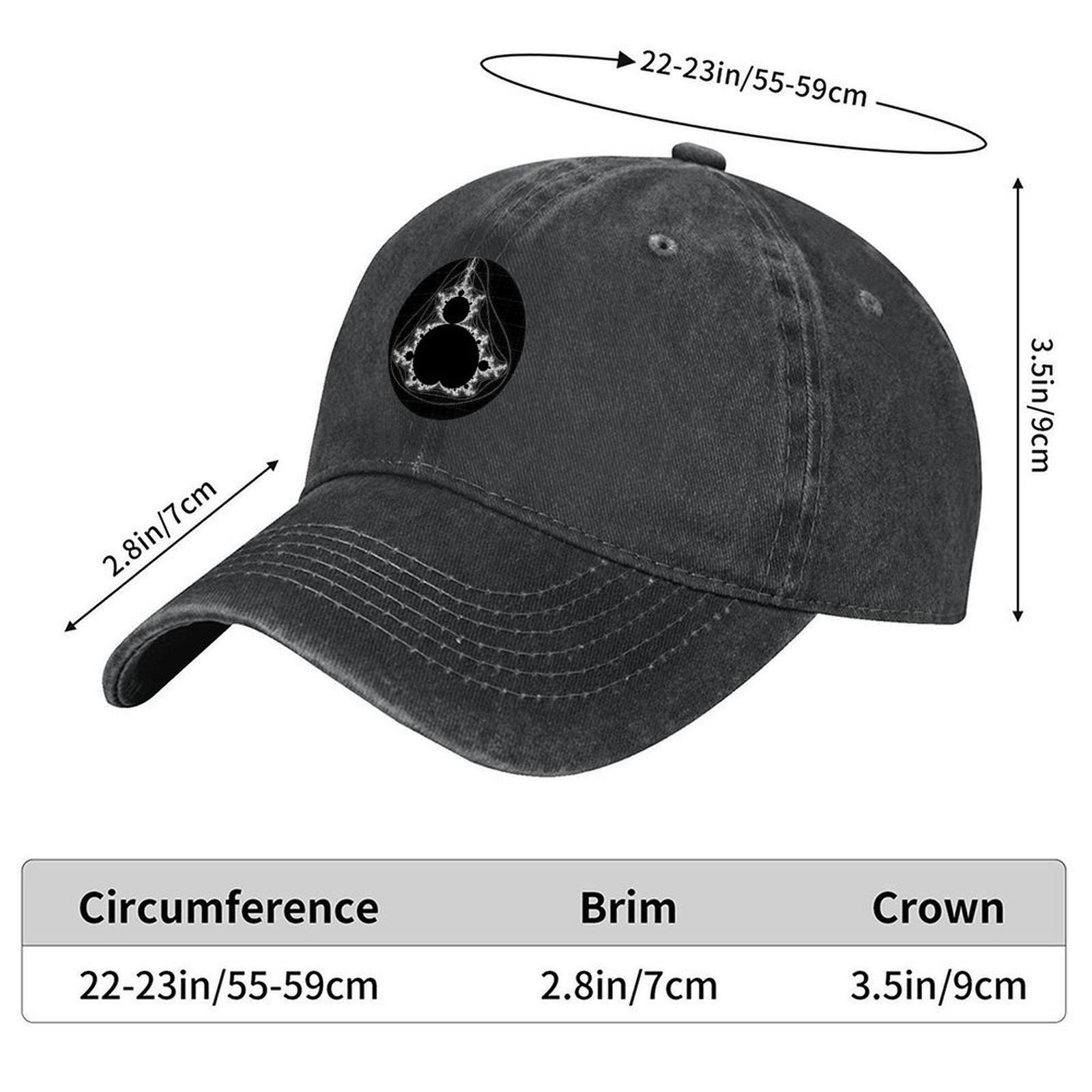 White - Linear Mandelbrot Base - огляд і ціна Golf Cap Dad