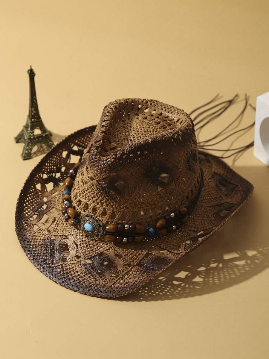 Unisex Handwoven Straw Cowboy  - огляд і ціна Cowboy Hat Straw