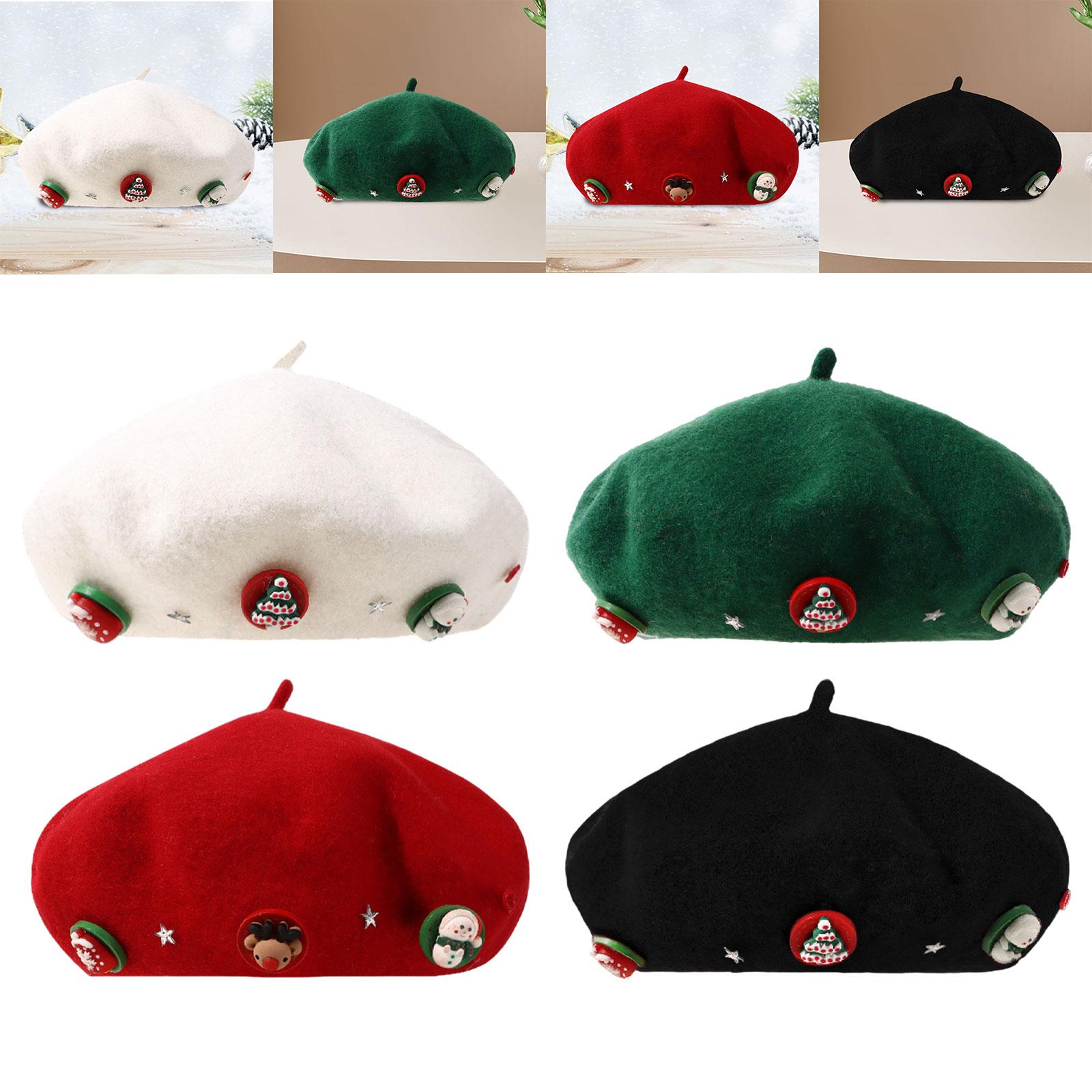 Christmas Beret Hat Women with - огляд і ціна Beret French Wool