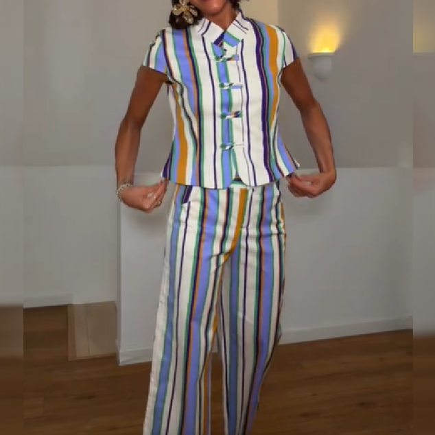Vertical Stripe Multicolor 2Pc - огляд і ціна Snapback Hat Flat